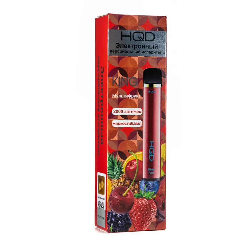 HQD King - Mixed Fruit (Мультифрукт), 2000 затяжек, 20мг (2%) HQD King - Mixed Fruit (Мультифрукт), 2000 затяжек, 20мг (2%)