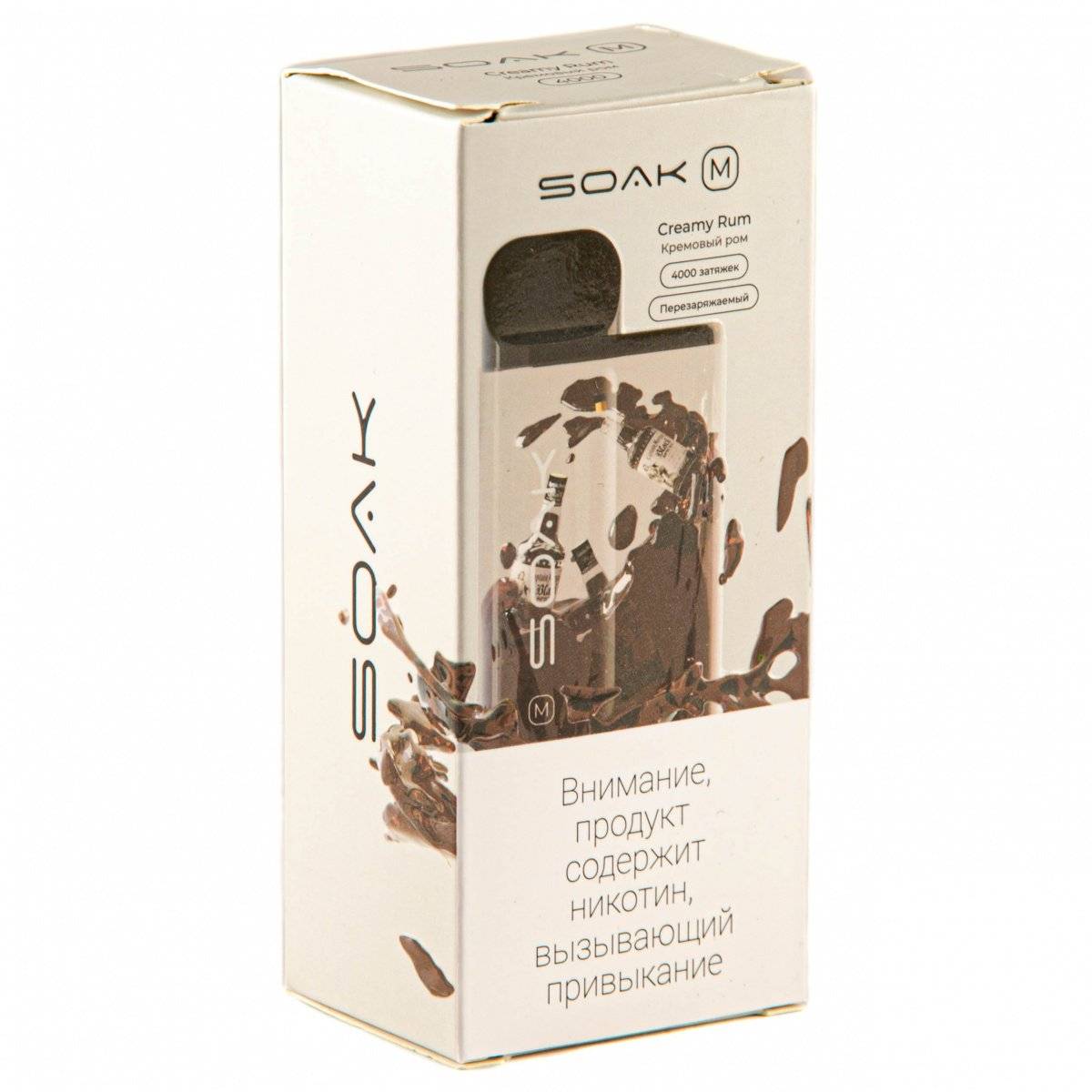 SOAK M Creamy Rum 4000 затяжек МРК SOAK M Creamy Rum 4000 затяжек МРК