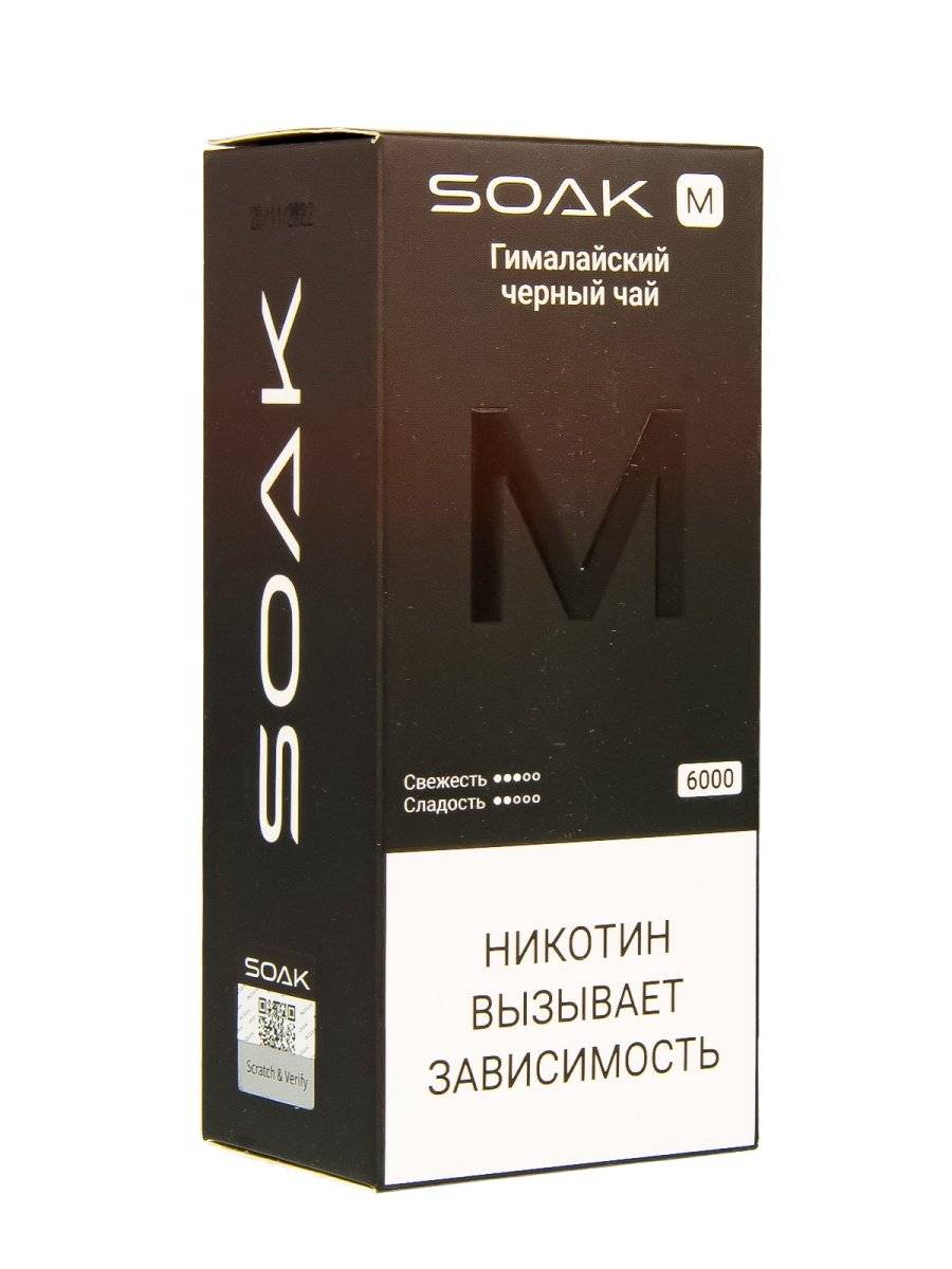 SOAK M Himalayan Black Tea 6000 затяжек МРК SOAK M Himalayan Black Tea 6000 затяжек МРК