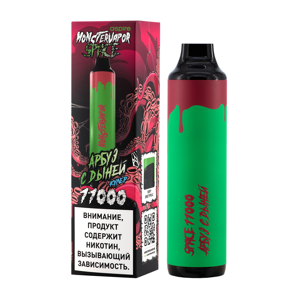 MONSTERVAPOR SPACE Арбуз и дыня (11000 затяжек) МРК MONSTERVAPOR SPACE Арбуз и дыня (11000 затяжек) МРК