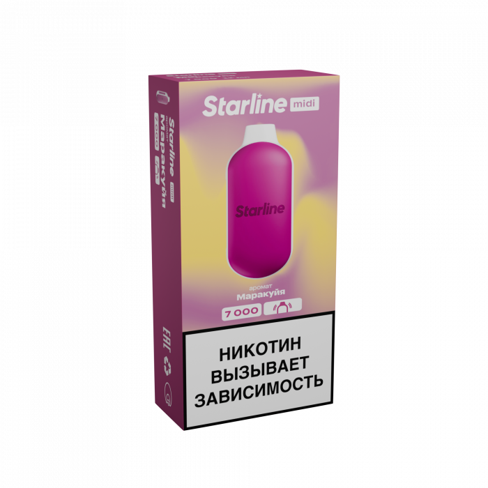 Эл. сиг. DARKSIDE STARLINE 7000 Миди Маракуйя, 11мл, 2 % Эл. сиг. DARKSIDE STARLINE 7000 Миди Маракуйя, 11мл, 2 %
