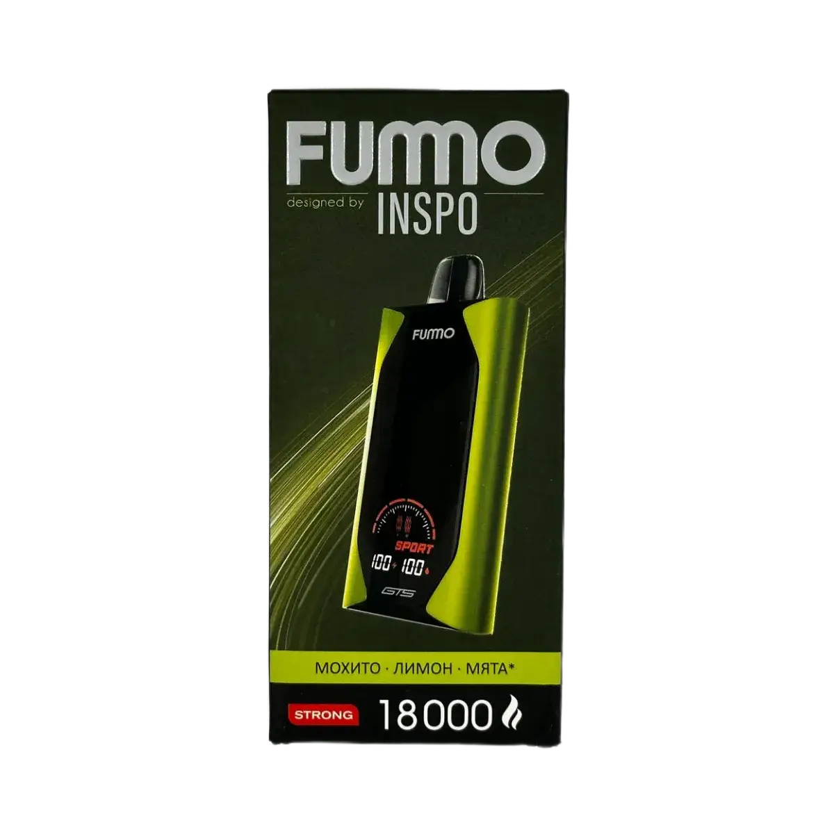 Эл. сиг. FUMMO GTS 18000 Мохито лимон мята strong 2% Эл. сиг. FUMMO GTS 18000 Мохито лимон мята strong 2%