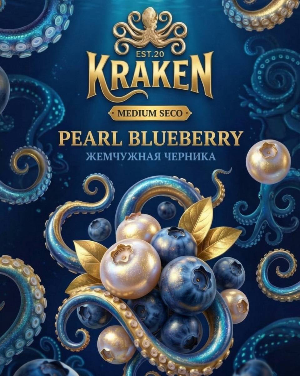 Табак Kraken - Medium Seco Жемчужная Черника 100 гр. Табак Kraken - Medium Seco Жемчужная Черника 100 гр.