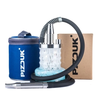 Кальян Pizduk Hookah (blue-bag) бело-синяя колба