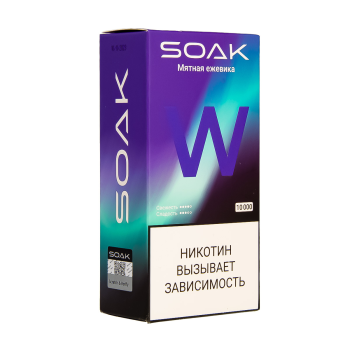 SOAK W Мятная ежевика 10000 затяжек МРК