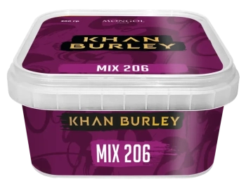 Табак Khan Burley - Личи Малина Черная Смородина (Mix 206) 200 гр.