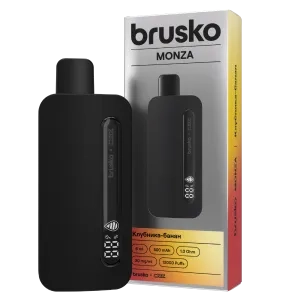 Эл. сиг. BRUSKO MONZA BY CRZ 12000 Клубника банан / Strawberry Banana 2%