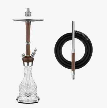 Кальян Hoob Enzo Wood | Американский орех x Нержавеющая сталь(без колбы)