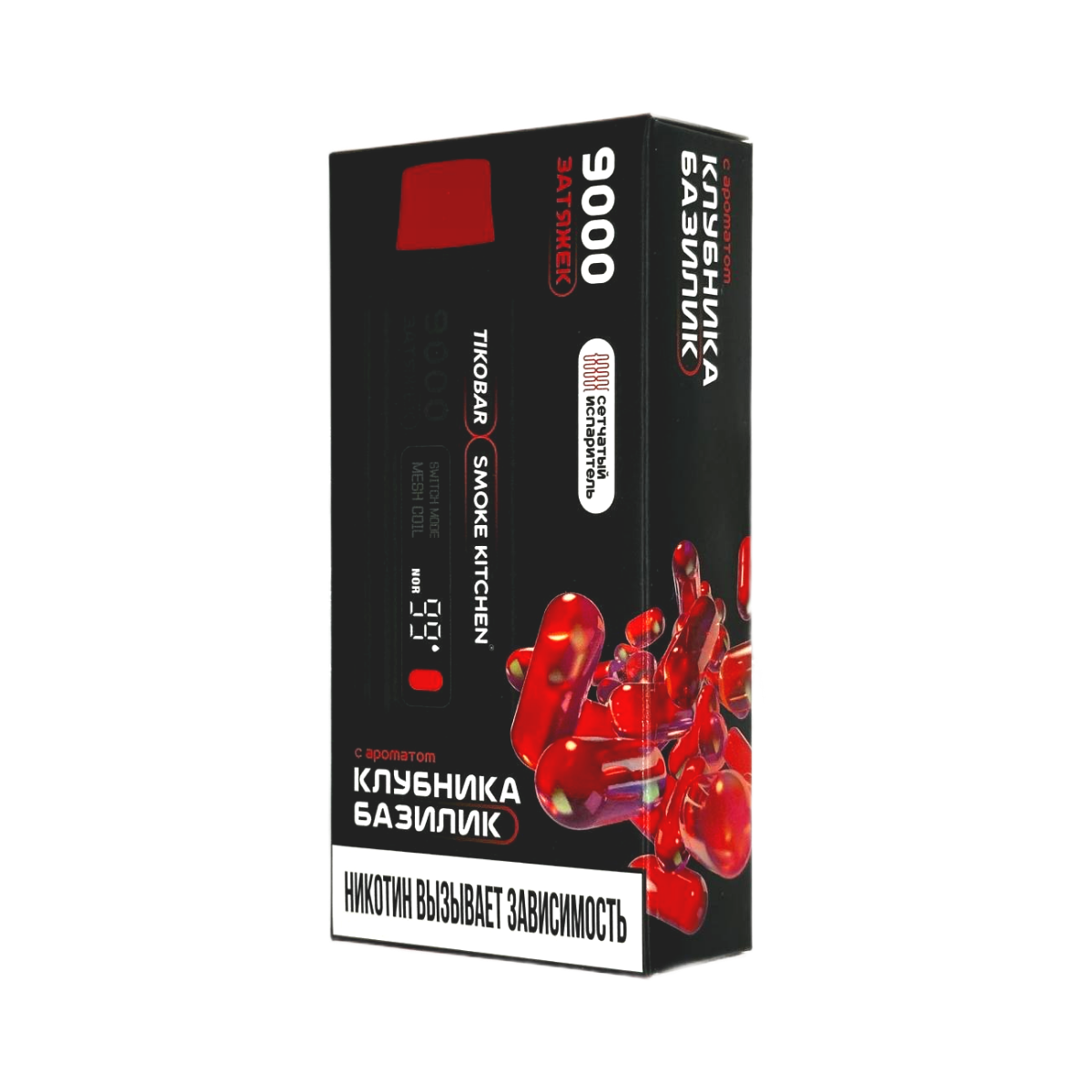 Эл. сиг. TIKOBAR SOLOx SMOKE KITCHEN 9000 Strawberry basil /Клубника базилик 2 %
