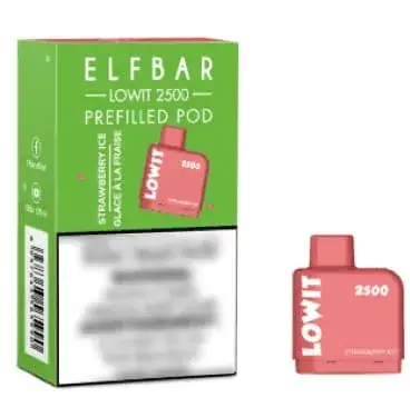 Картридж ELFBAR LOWIT 2500 Ледяная клубника /Strawberry Ice, 6мл