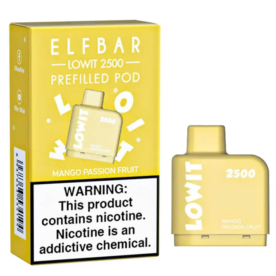 Картридж ELFBAR LOWIT 2500 Манго маракуйя/Mango Passion Fruit, 6мл