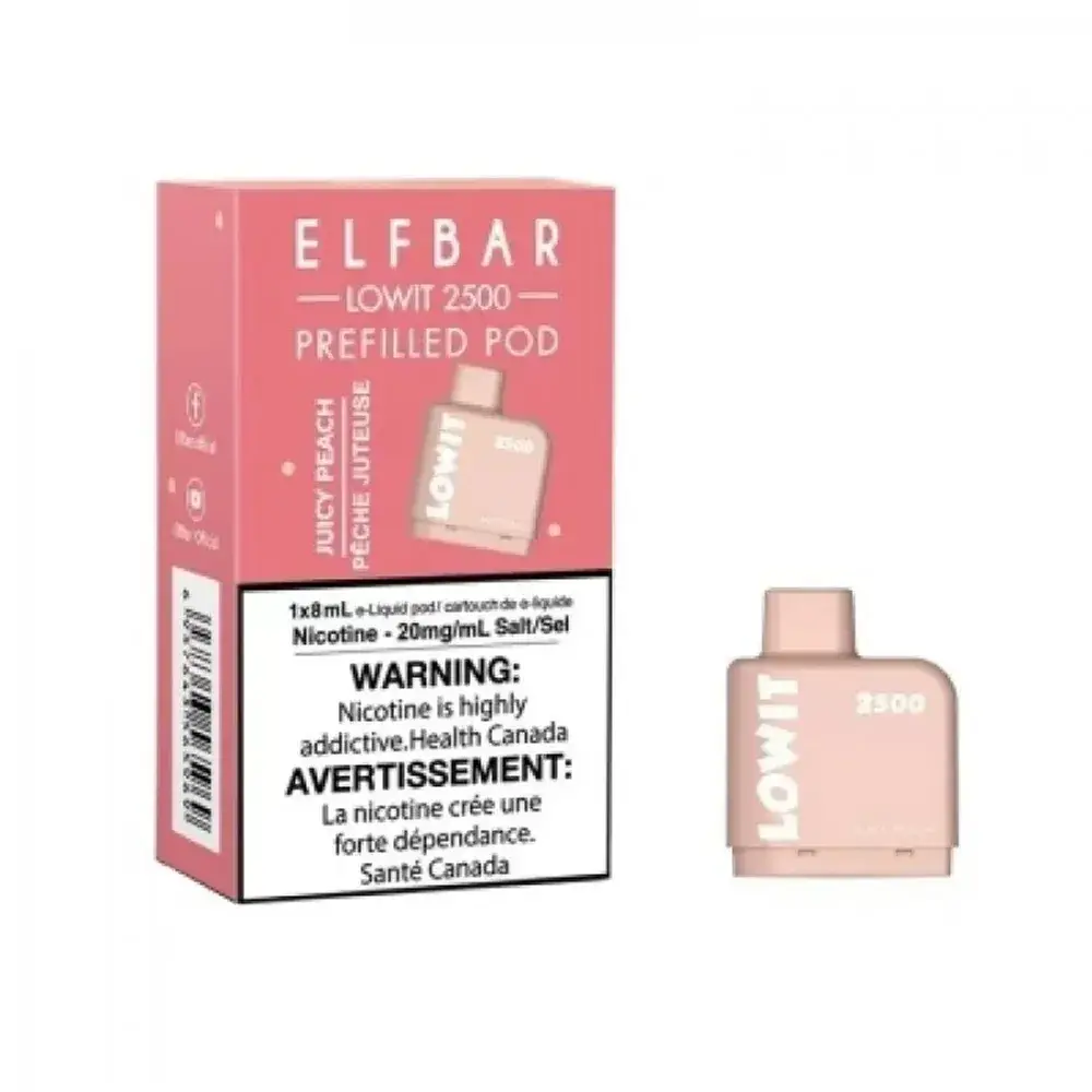 Картридж ELFBAR LOWIT 2500 Сочный персик/Juicy Peach, 6мл