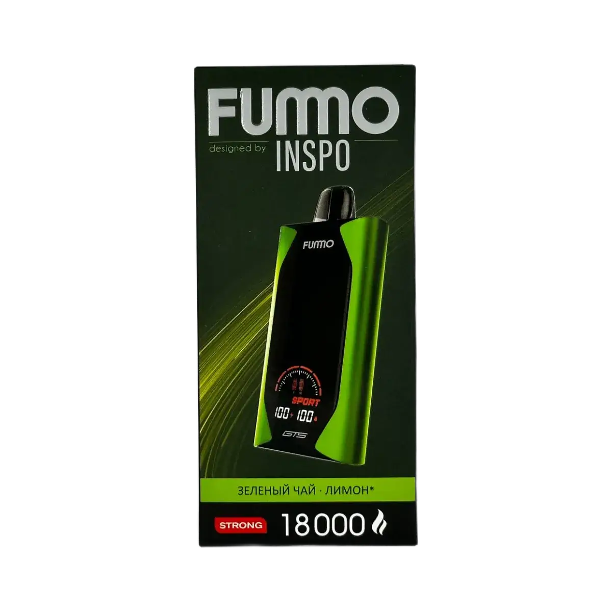 Эл. сиг. FUMMO GTS 18000 Зеленый чай лимон strong 2%