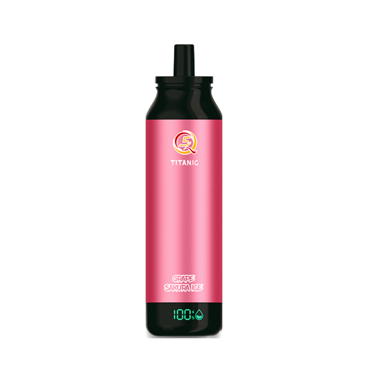 Эл. сиг. Q5 TITANIC 14000 Виноград-сакура-лёд  / Grape-sakura-ice