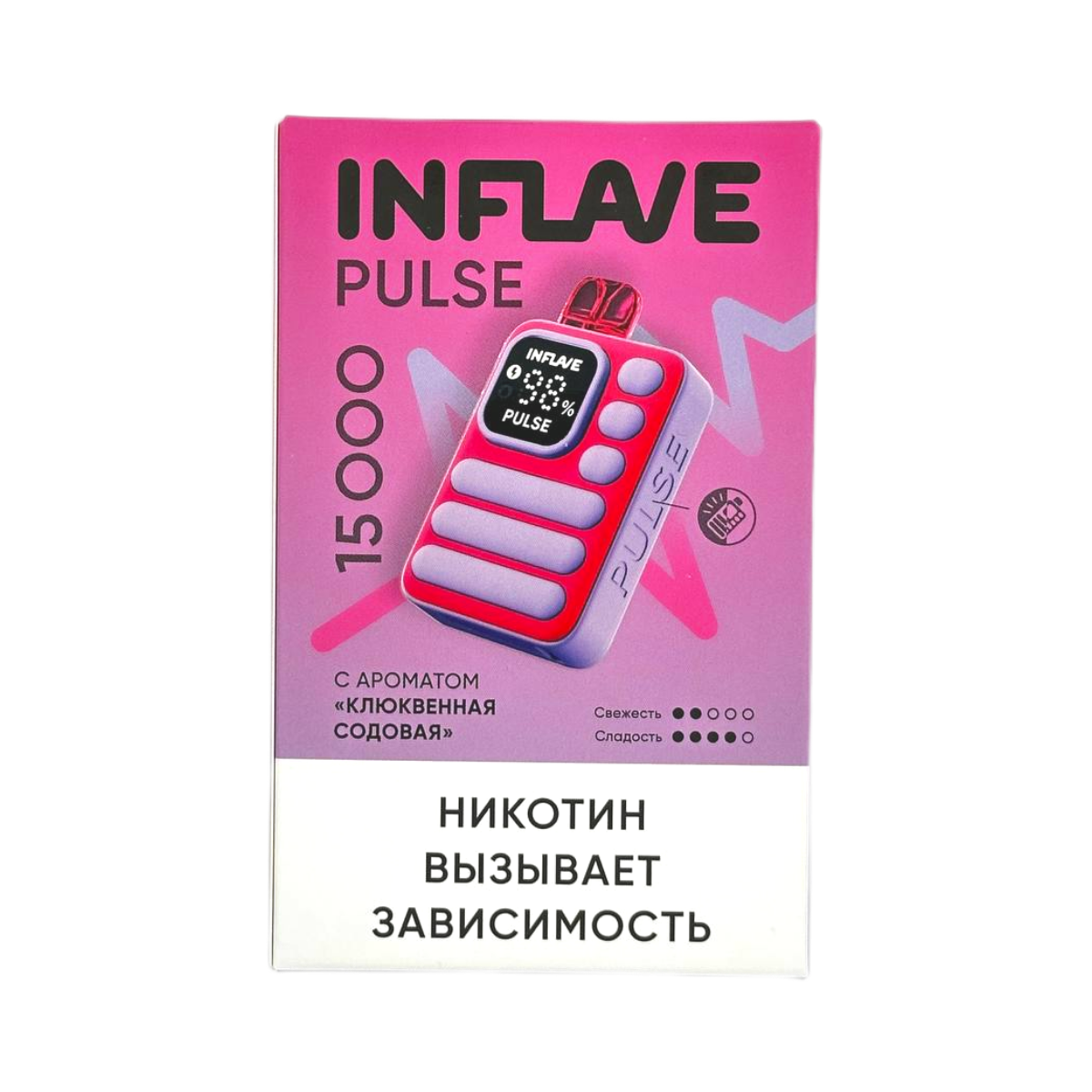 Эл. сиг. INFLAVE PULSE 15000 Клюквенная содовая 2 %
