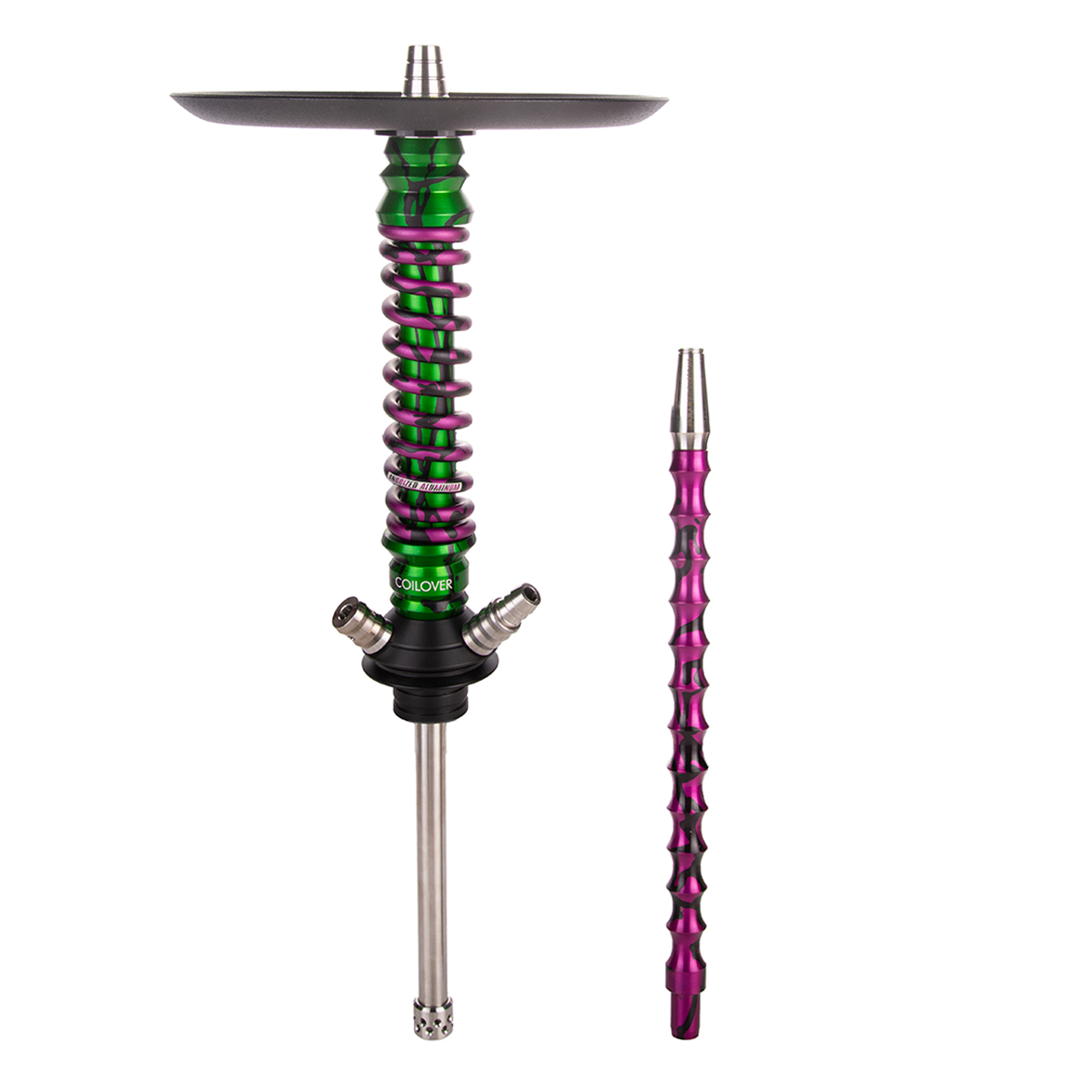 Кальян MAMAY CUSTOMS Coilover MINI SPECIAL ANOD зелёный сплеш/пурпурный сплеш (без колбы) Кальян MAMAY CUSTOMS Coilover MINI SPECIAL ANOD зелёный сплеш/пурпурный сплеш (без колбы)