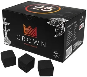Уголь Crown кокосовый 72 шт (25 мм) Уголь Crown кокосовый 72 шт (25 мм)