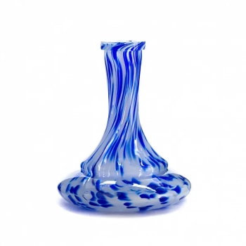 Колба Vessel Glass Эллипс крошка бело-синяя