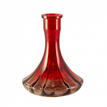 Колба Daly рубиново-дымчатая рифлёная (с бортом)