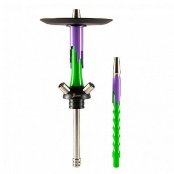 Кальян MAMAY CUSTOMS Flow зелёно-сиреневый (без колбы)