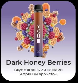 SOAK X Dark Honey Berries 1500 затяжек