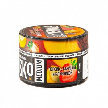 BRUSKO MEDIUM Персик с бананом и клубникой 50гр BRUSKO MEDIUM Персик с бананом и клубникой 50гр