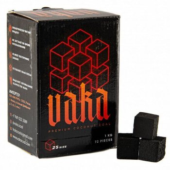 Уголь Vaka кокосовый 72 шт (25 мм)