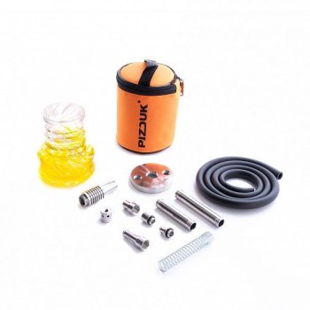 Кальян Pizduk hookah (orange-bag) бело-жёлтая колба
