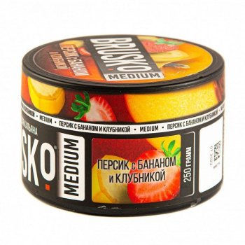 BRUSKO MEDIUM Персик с бананом и клубникой 250гр BRUSKO MEDIUM Персик с бананом и клубникой 250гр