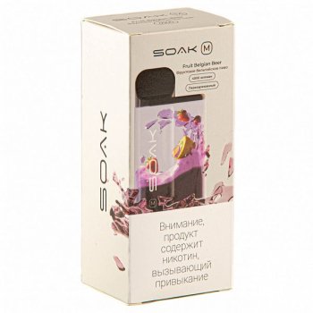 Электронная сигарета SOAK M Fruit Belgian Beer 4000 затяжек Электронная сигарета SOAK M Fruit Belgian Beer 4000 затяжек
