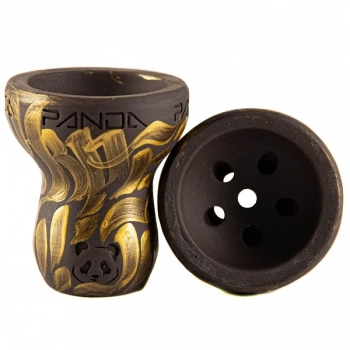 Чашка Panda турка с принтом золотая