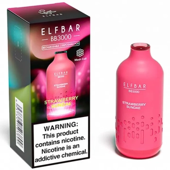 Электронная сигарета ELF BAR BB Strawberry Sundae (3000 затяжек) 20 мг