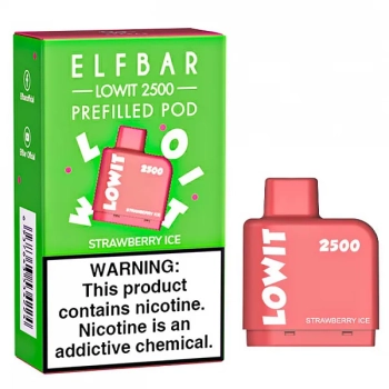 Картридж Elf Bar Lowit 2500 20 мг, 6 мл (Strawberry Ice) Картридж Elf Bar Lowit 2500 20 мг, 6 мл (Strawberry Ice)