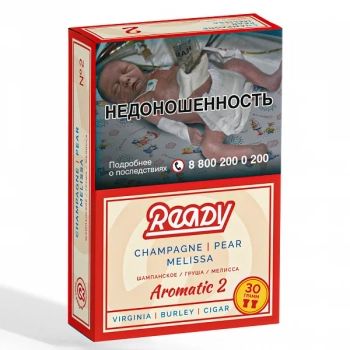Табак для кальяна Ready 30гр №2 Pear Champagne Melissa Табак для кальяна Ready 30гр №2 Pear Champagne Melissa