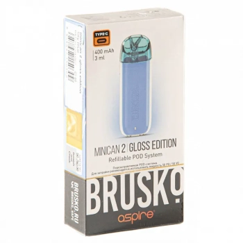 Электронная система BRUSKO Minican 2 Gloss Edition (400 mAh) Небесно-голубой