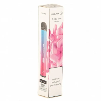 Электронная сигарета SOAK X Bubble Gum 1500 затяжек