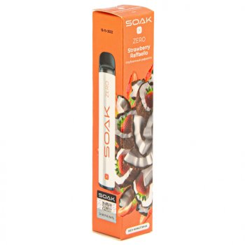 SOAK X ZERO Strawberry Raffaello 1500 затяжек (без никотина) МРК