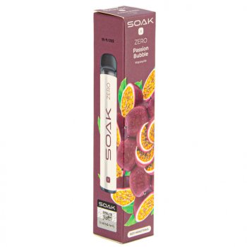 SOAK X ZERO Passion bubble 1500 затяжек (без никотина) МРК