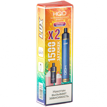 Электронная сигарета HQD LUX Клубничный милкшейк (1500 затяжек, 2 картриджа)