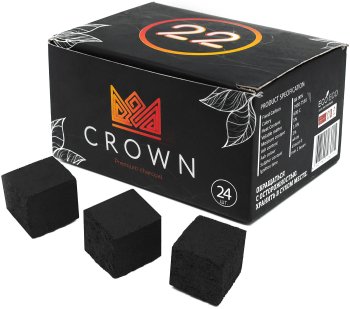 Уголь Crown кокосовый 24 шт (22 мм) Уголь Crown кокосовый 24 шт (22 мм)