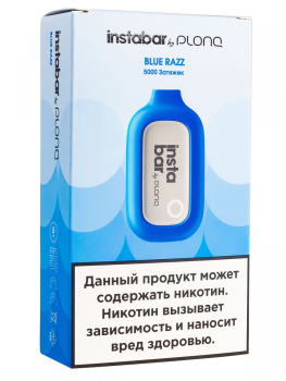 Электронная сигарета PLONQ INSTABAR Blue Razz (5000 затяжек) 20 мг