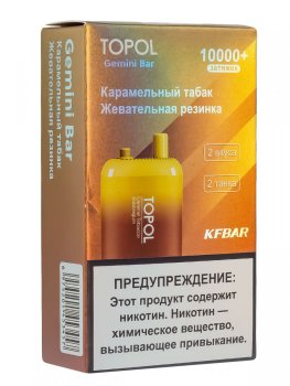 TOPOL GEMINI BAR Caramel Tobacco | Bubblegum (2 вкуса, 10000+ затяжек) МРК