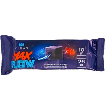 Уголь Crown Maxflow кокосовый 10 шт (26 мм) Уголь Crown Maxflow кокосовый 10 шт (26 мм)