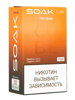 Электронная сигарета SOAK CUBE Нектарин 7000 затяжек
