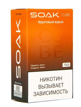 SOAK CUBE Фруктовый взрыв 7000 затяжек МРК
