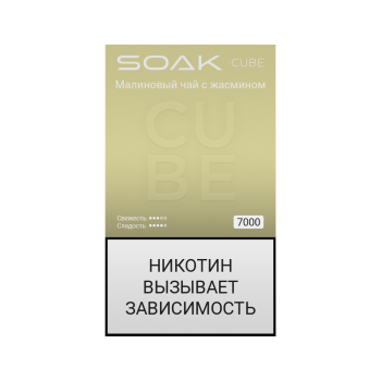 Электронная сигарета SOAK CUBE Малиновый чай с жасмином 7000 затяжек