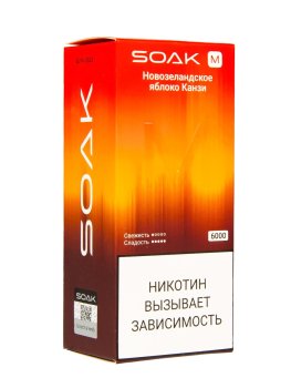 Электронная сигарета SOAK M New Zealand Kanzii Apple 6000 затяжек Электронная сигарета SOAK M New Zealand Kanzii Apple 6000 затяжек