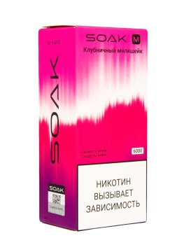 Электронная сигарета SOAK M Strawberry Cream Dream 6000 затяжек Электронная сигарета SOAK M Strawberry Cream Dream 6000 затяжек
