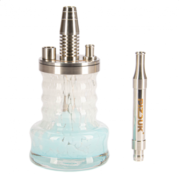 Кальян Pizduk LITE Blue-bag (бело-голубая колба)