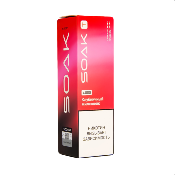 SOAK T Клубничный милкшейк 4000 затяжек МРК